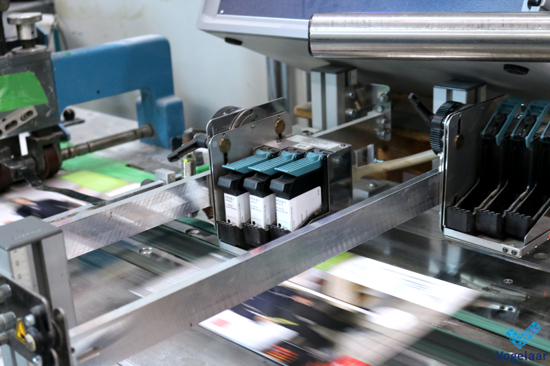 Printkop print proces grote printer machinaal printen